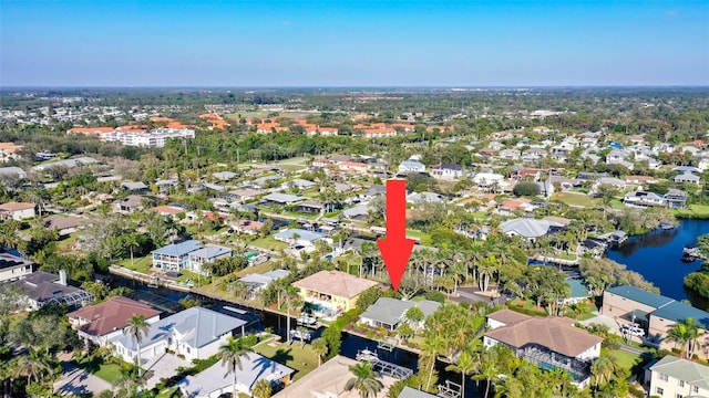27150 Del Ln, Bonita Springs, FL 34135 - drone / aerial view with a water view and a residential view