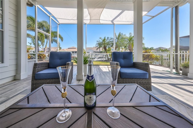 413 Islebay Dr, Apollo Beach, FL 33572 - sunroom with healthy amount of natural light and a residential view