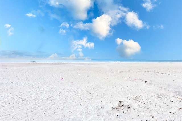 property view of water featuring a view of the beach