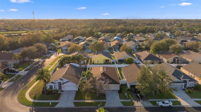 drone / aerial view with a residential view