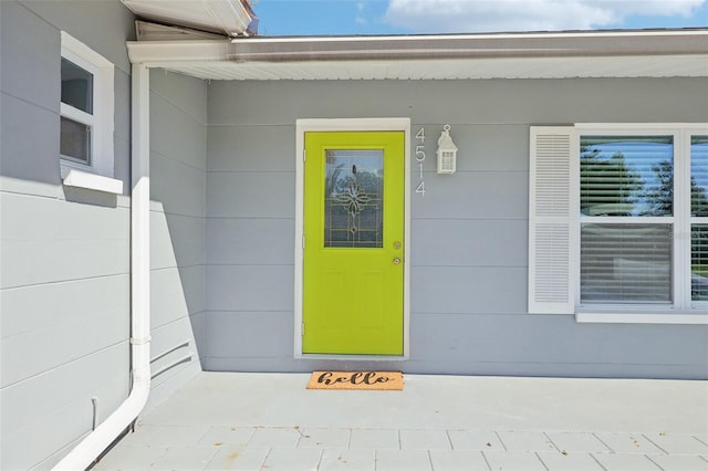 view of doorway to property