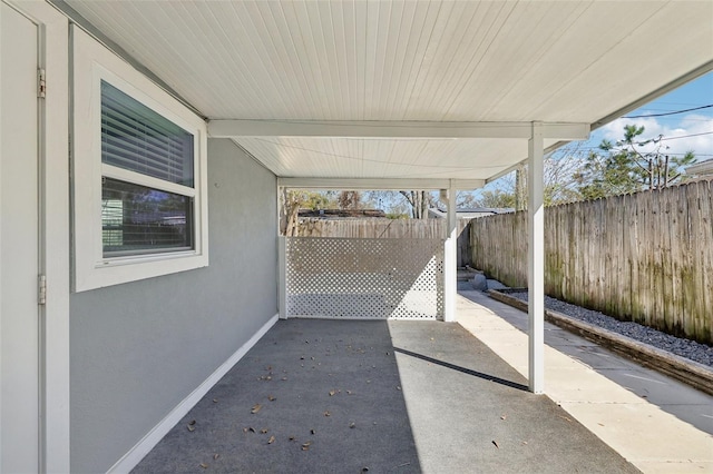 view of patio with fence