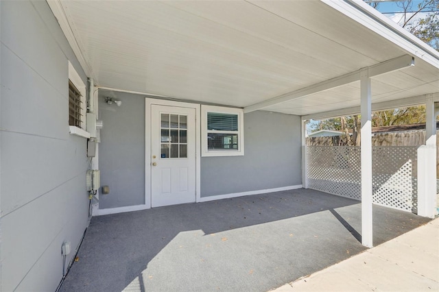 view of patio / terrace with fence