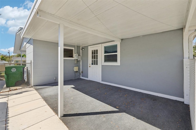 view of patio with fence