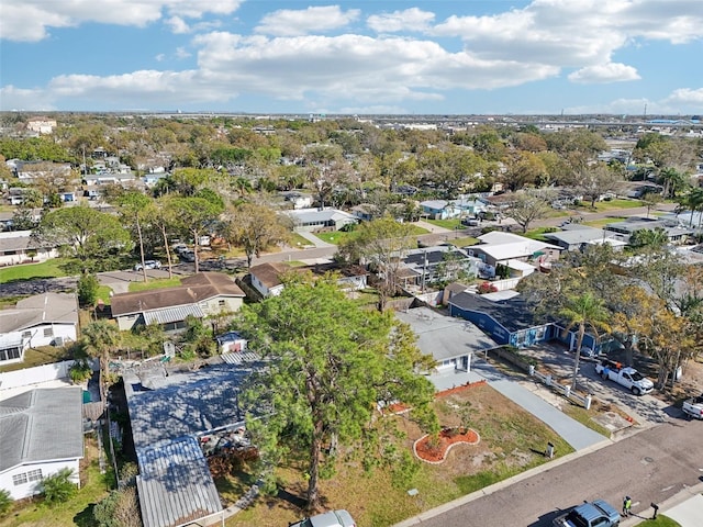 aerial view with a residential view