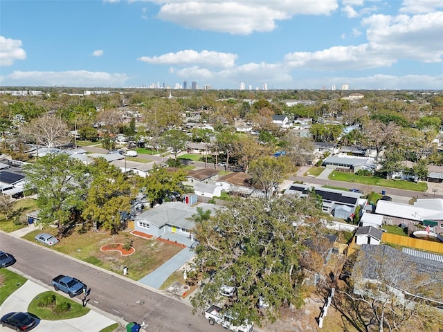 bird's eye view with a residential view