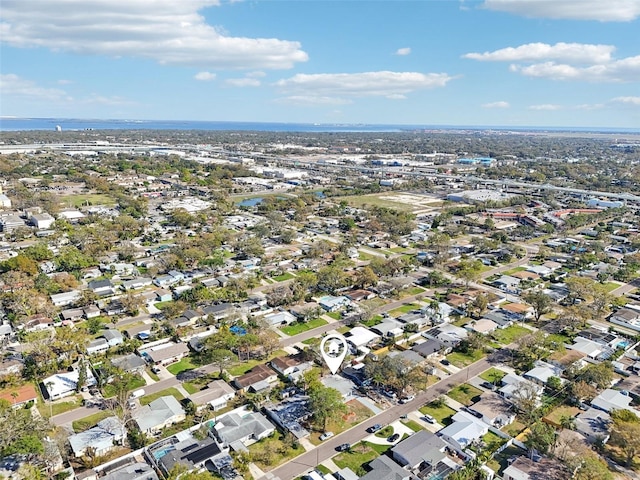 drone / aerial view with a residential view