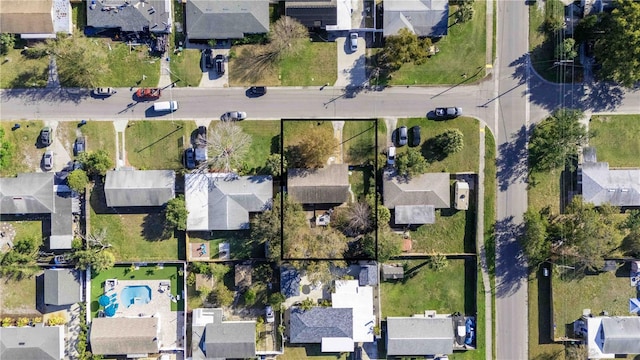 aerial view with a residential view