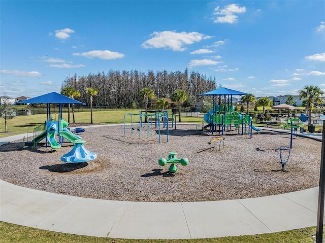 view of community jungle gym