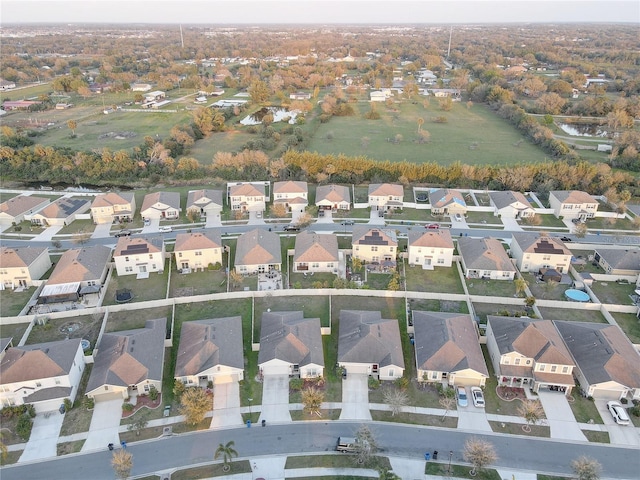 bird's eye view featuring a residential view