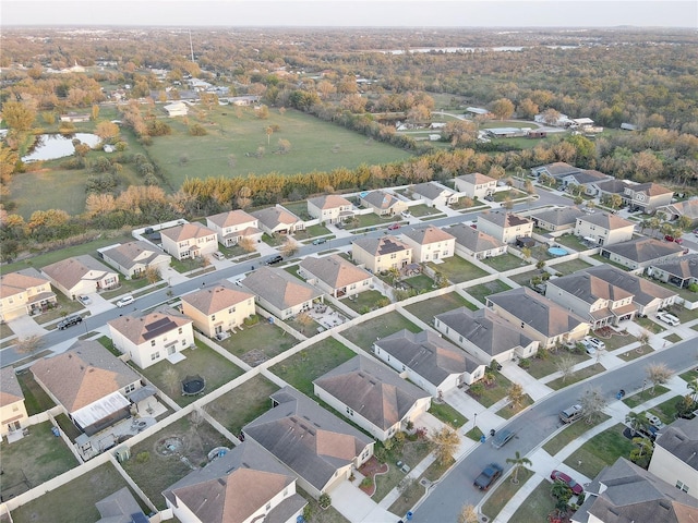 drone / aerial view with a residential view