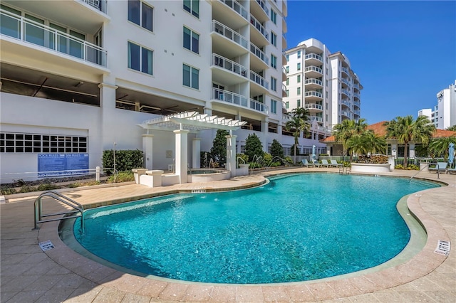 pool featuring a patio