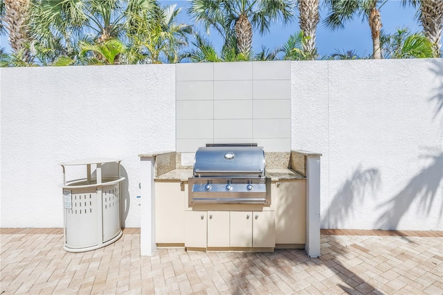 view of patio featuring area for grilling