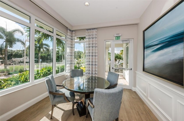 view of sunroom / solarium