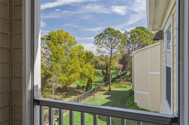 view of balcony