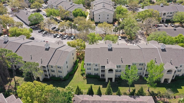 drone / aerial view with a residential view