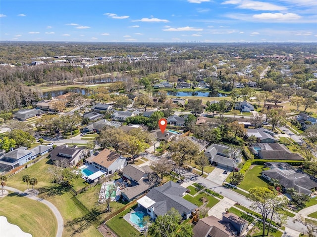 bird's eye view with a residential view