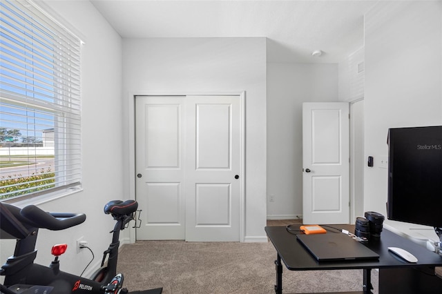 office with carpet and baseboards