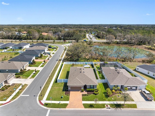 bird's eye view with a residential view