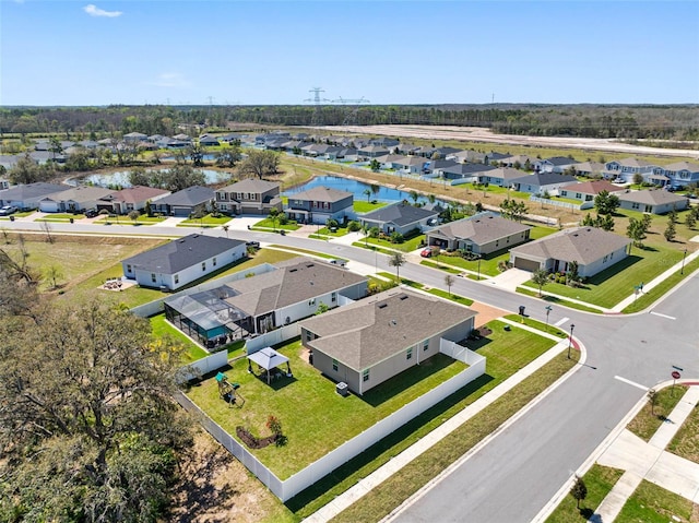 bird's eye view with a residential view