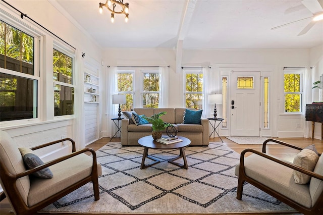 sunroom featuring a wealth of natural light