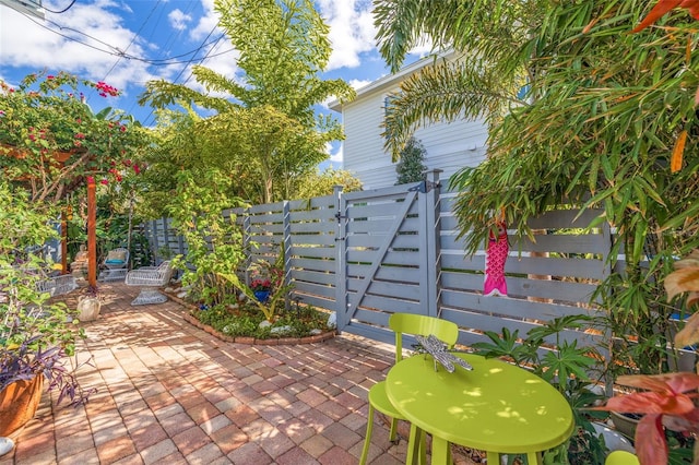 view of patio / terrace featuring a fenced backyard