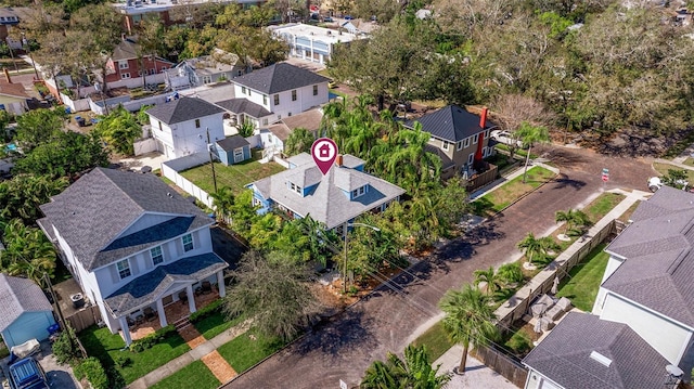 drone / aerial view featuring a residential view