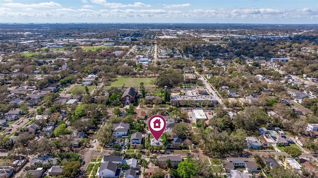 aerial view with a residential view