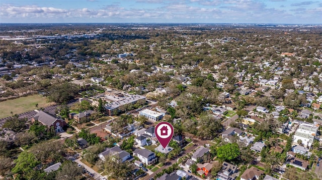 aerial view featuring a residential view