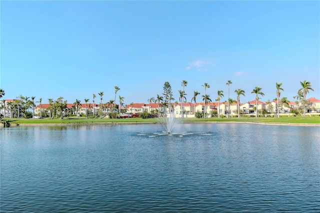 property view of water with a residential view