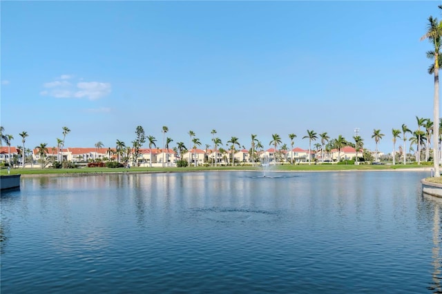 property view of water with a residential view