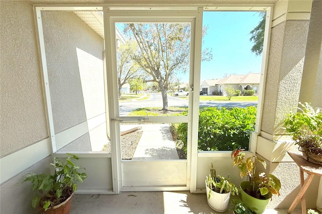 entryway featuring a residential view