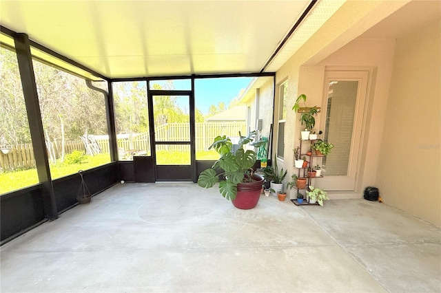 view of sunroom