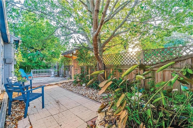 view of patio / terrace with a fenced backyard