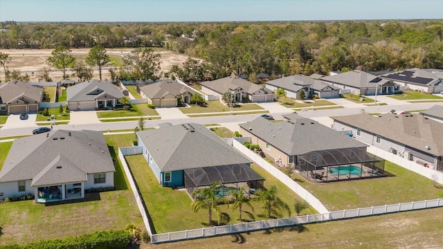 drone / aerial view featuring a residential view