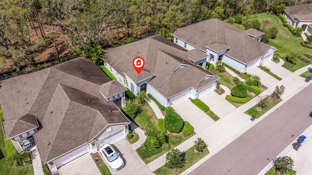 aerial view featuring a residential view