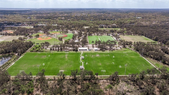 bird's eye view featuring a rural view