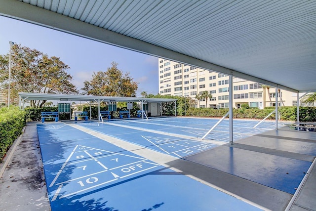 view of home's community with shuffleboard