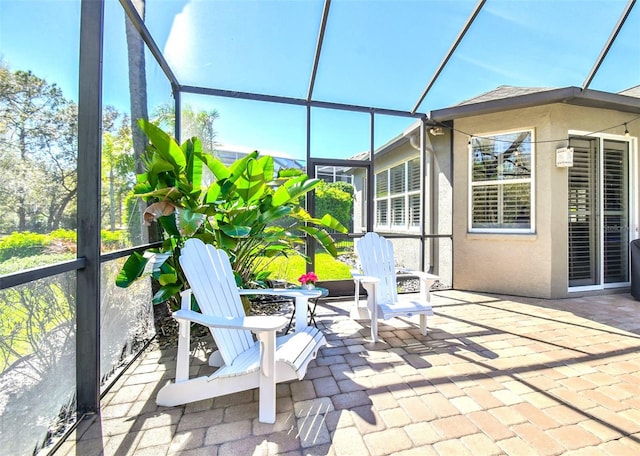 view of sunroom