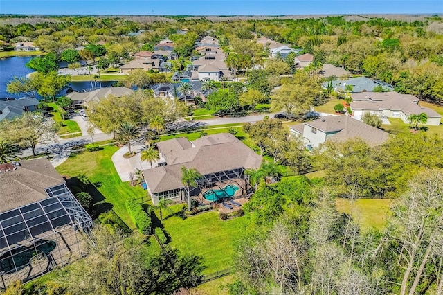 drone / aerial view featuring a residential view