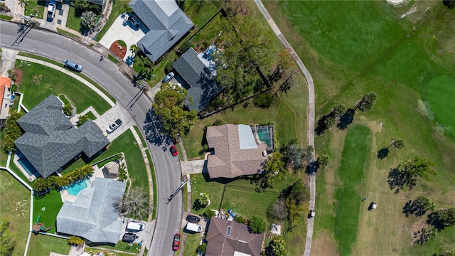 bird's eye view with a residential view