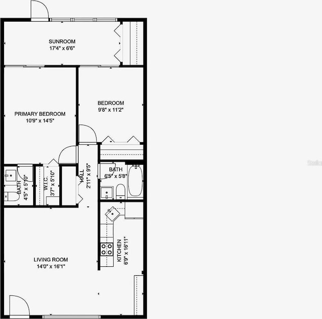 209 NE Lincoln Cir N Unit 105, Saint Petersburg, FL 33702 - property floor plan