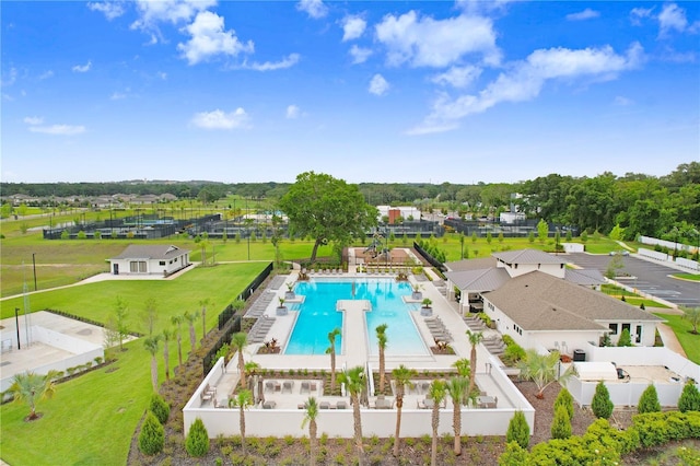 birds eye view of property