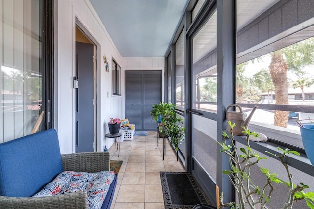 view of sunroom