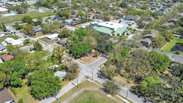 aerial view with a residential view