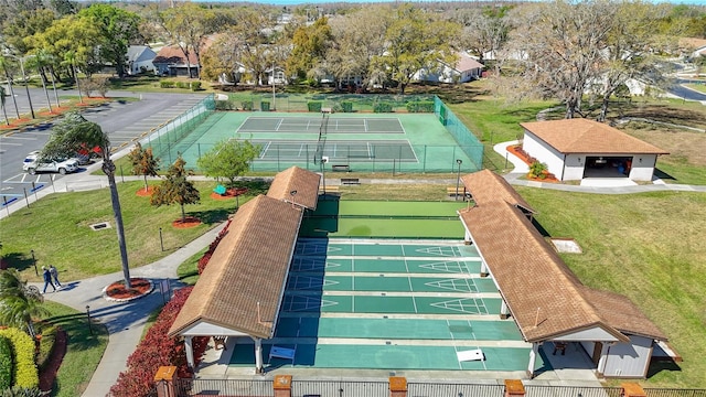 bird's eye view with a residential view