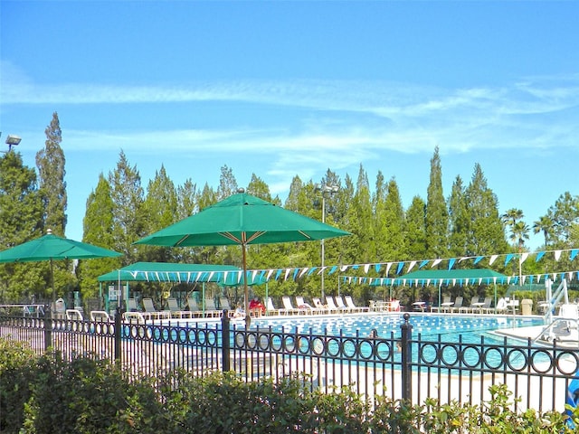 pool with fence