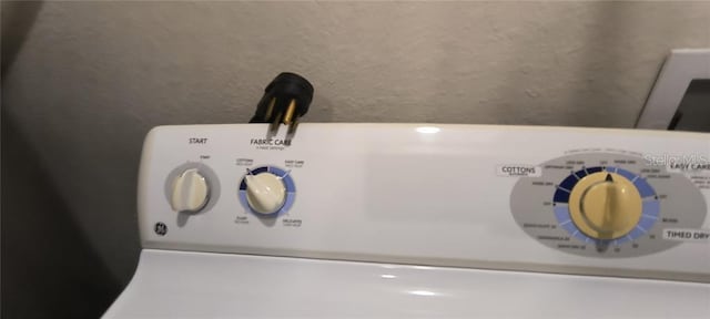 details featuring washer / dryer