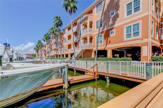 view of dock area