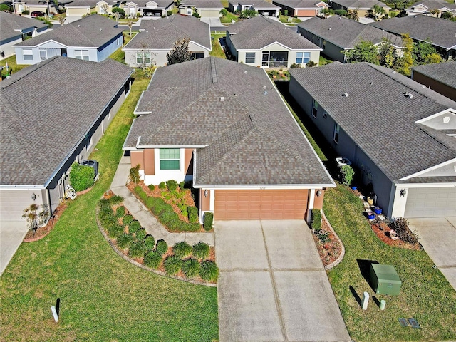 aerial view featuring a residential view